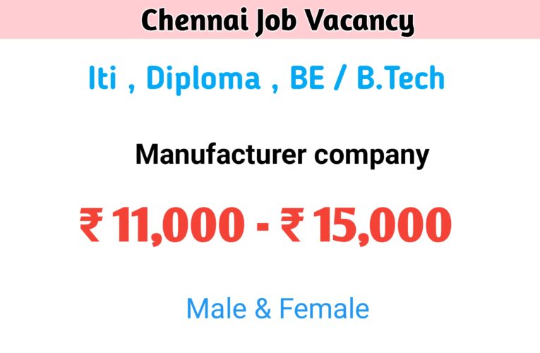 Manufacturing Jobs in Chennai – Apply Now