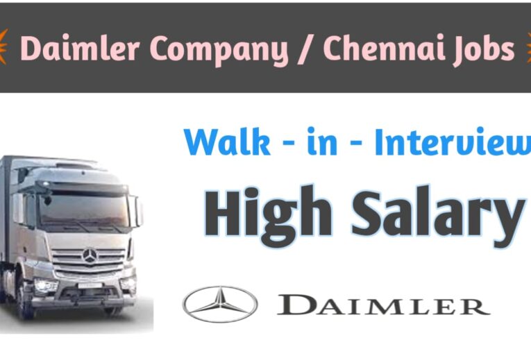 Daimler || Excellent Opportunity for Immediate Jobs in Chennai – Apply Now.